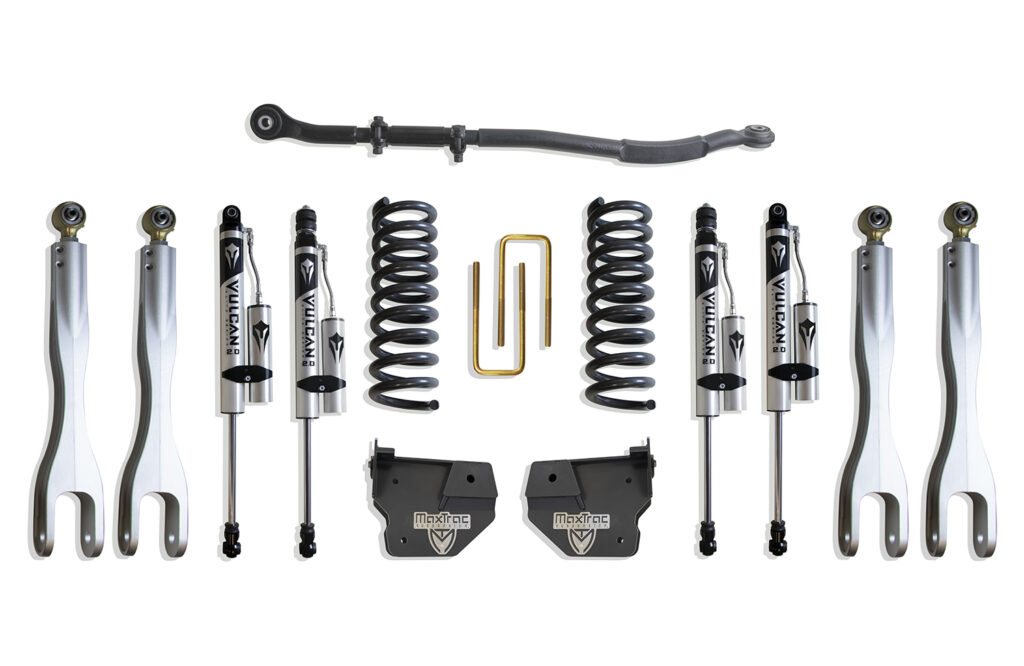 MaxTrac 2.5" Lift Kit with 4-Links and Vulcan Reservoir Shocks for 2014-2024 RAM 2500 4WD Diesel-K947325VRL