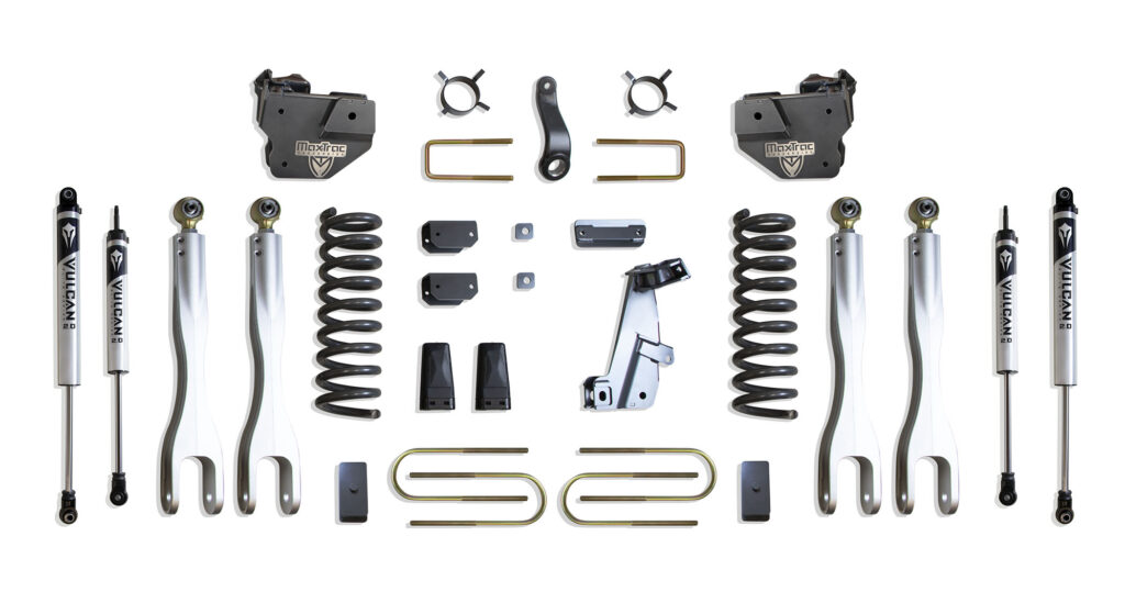 MaxTrac 4" Lift Kit with 4-Links and Vulcan Shocks for 2013-2018 RAM 3500 4WD Diesel-K947341VL