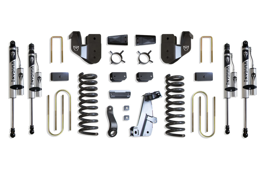 MaxTrac 4" Lift Kit with Vulcan Reservoir Shocks for 2013-2018 RAM 3500 4WD Diesel-K947341VR