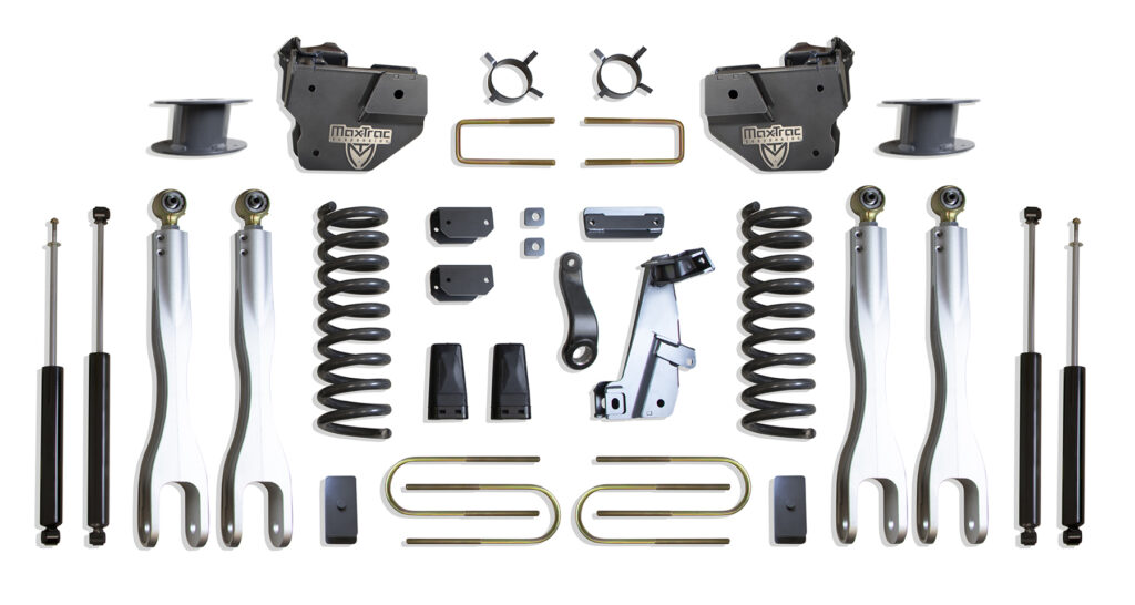 MaxTrac 6" Lift Kit with 4-Links and Shocks for Factory Rear Air Ride for 2013-2018 RAM 3500 Diesel-K947363LA