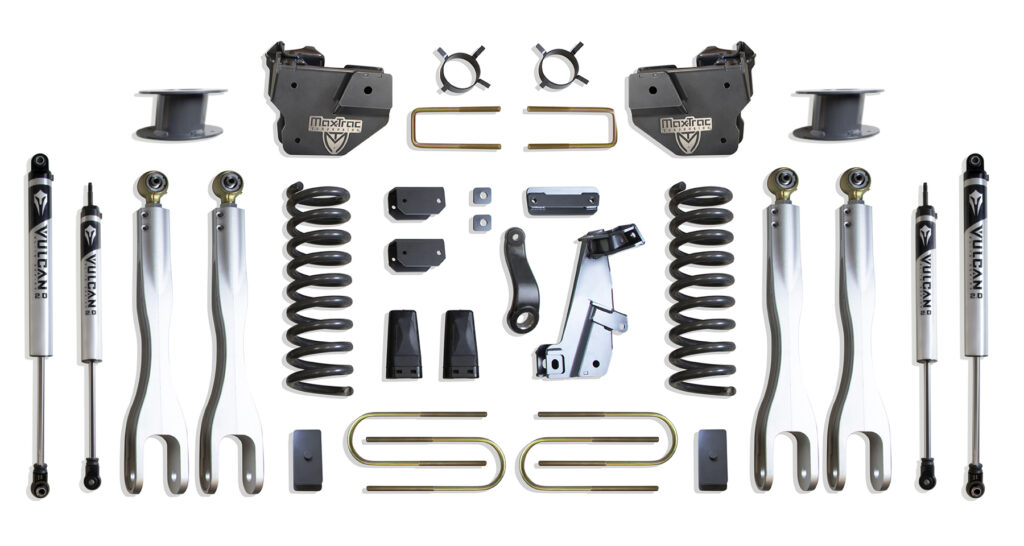 MaxTrac 6" Lift Kit with 4-Links and Vulcan Shocks for Factory Rear Air Ride for 2013-2018 RAM 3500 Diesel-K947363VLA