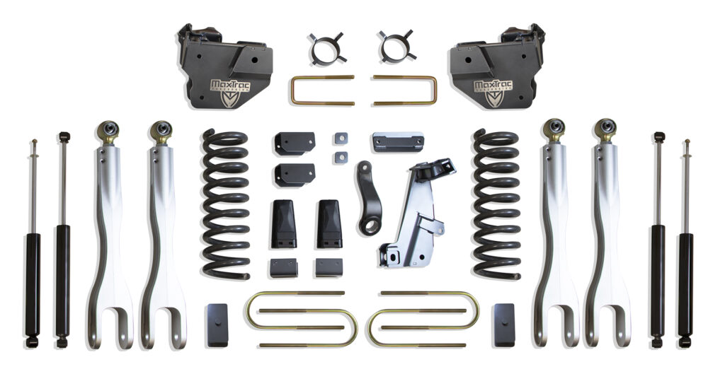 MaxTrac 8" Lift Kit with 4-Links and MaxTrac Shocks for 2013-2018 RAM 3500 4WD Diesel-K947385L