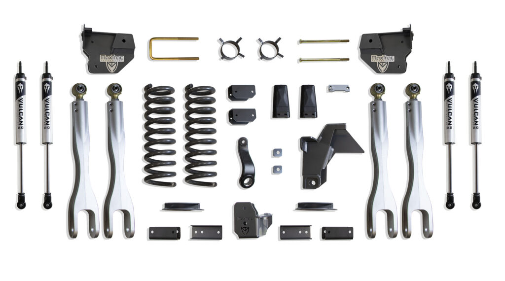 MaxTrac 4" Lift Kit with 4-Links and Vulcan Shocks for Factory Rear Air Ride for 2019-2024 RAM 2500 4WD Diesel-K947441VLA