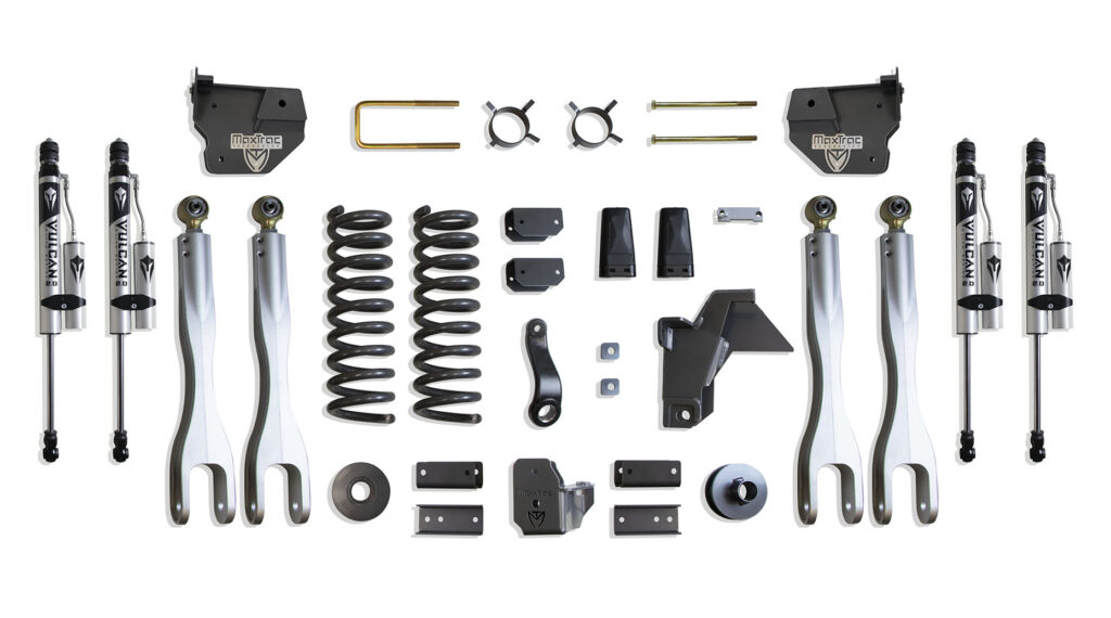 MaxTrac 4″ Lift Kit with 4-Links and Vulcan Reservoir Shocks for 2019-2024 RAM 2500 4WD Diesel-K947441VRL