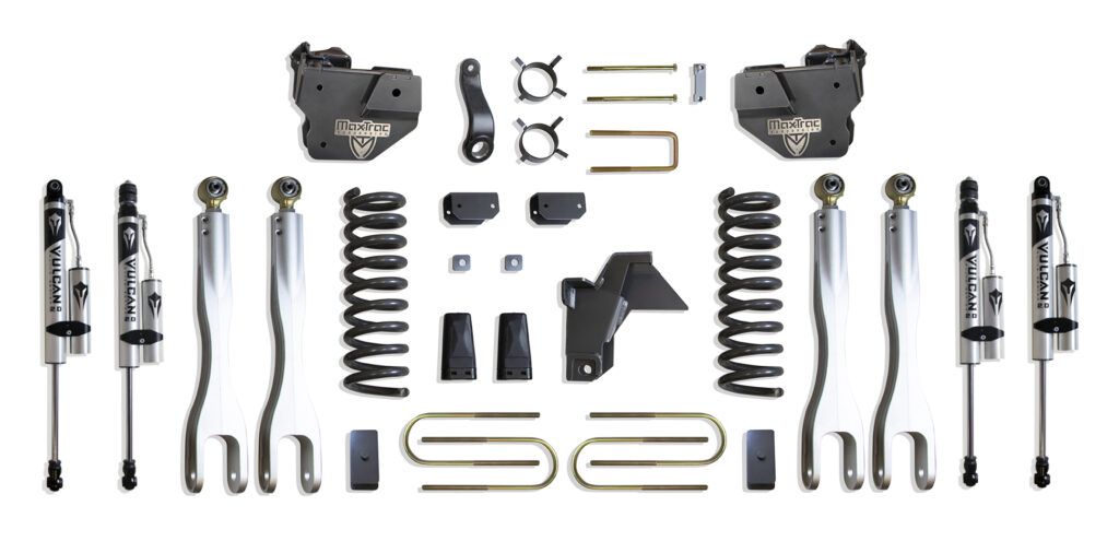 MaxTrac 6" Lift Kit with 4-Links and Vulcan Reservoir Shocks for 2019-2024 RAM 3500 4WD Diesel-K947563VRL