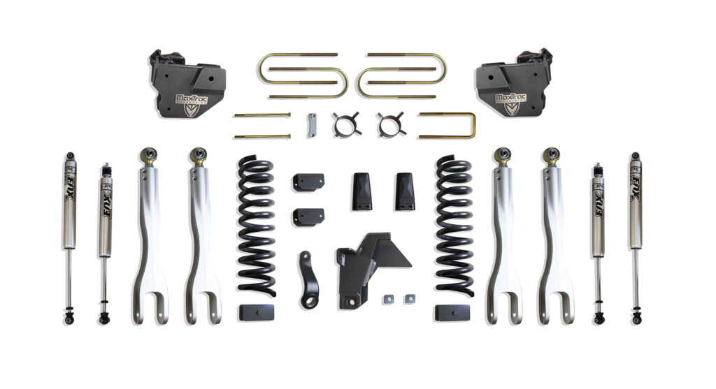 MaxTrac 8" Lift Kit with 4-Links and Fox Shocks for 2019-2024 RAM 3500 4WD Diesel-K947585FL