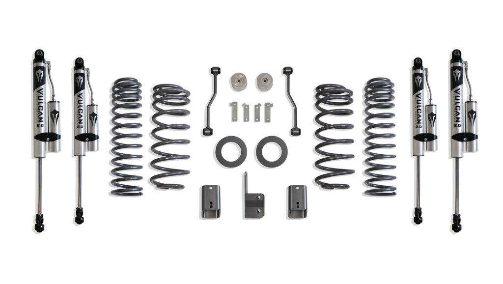 MaxTrac 4" Lift Kit with Vulcan Series Reservoir Shocks for 2021-2024 Jeep JL Wrangler 4xe Hybrid-K949842VR