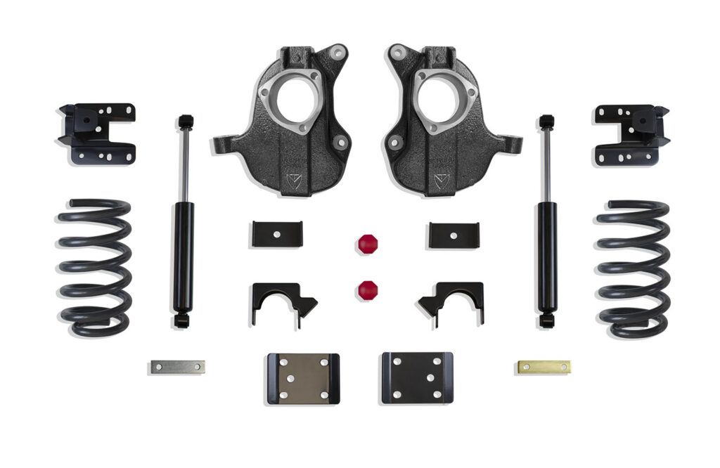 MaxTrac 3"/5" Lowering Kit with Spindles and Coils for 2DR with Stamped/Aluminum Arms for 2016-2018 Silverado/Sierra 1500 2WD/4WD-KC331535-6