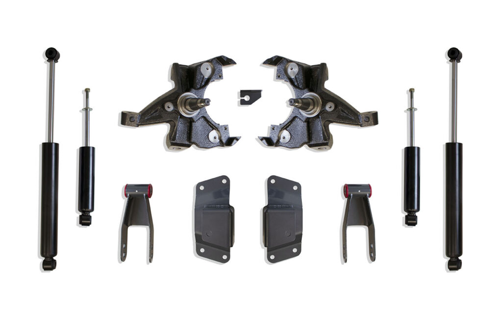 MaxTrac 2"/4" Lowering Kit with Spindles and HD Rotors for 1988-1998 Silverado/Sierra 1500 2WD-KS330524H