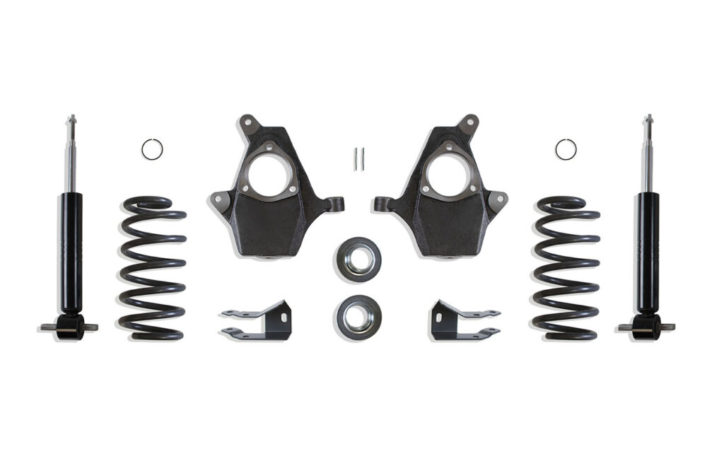 MaxTrac 3"/4" Lowering Kit with Spindles/Struts for 2007-2014 GM SUV-KS331234S