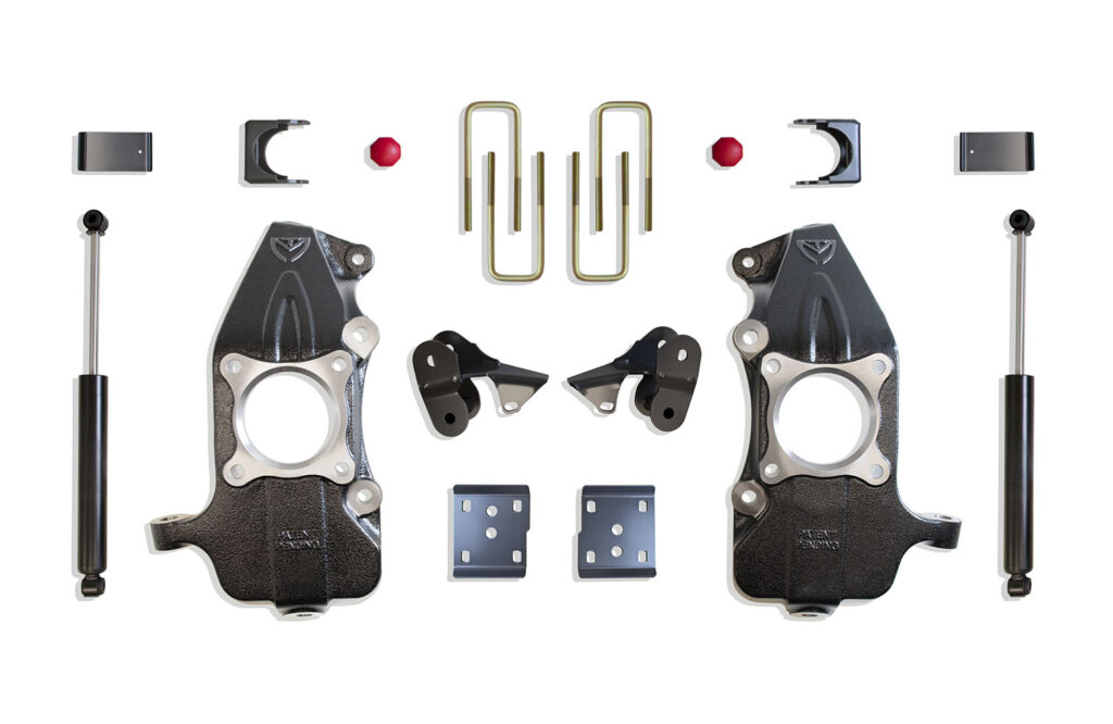 MaxTrac 2"/4" Lowering Kit with Spindles for 2021-2024 F-150 2WD/4WD-KS334124