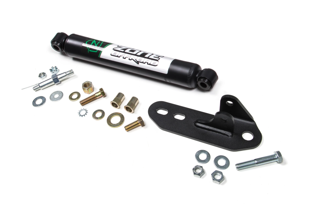 Zone Offroad Steering Stabilizer Kit W-O Factory Mount for 2015-2023 GMC Sierra 2500HD-3500HD