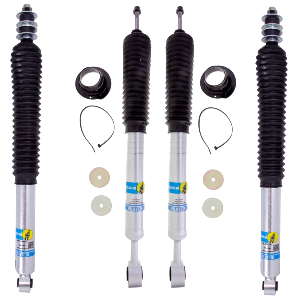 Bilstein 5100 0.87-2.28" adjustable front 0-1" rear lift shocks for 2007-2021 Toyota Tundra