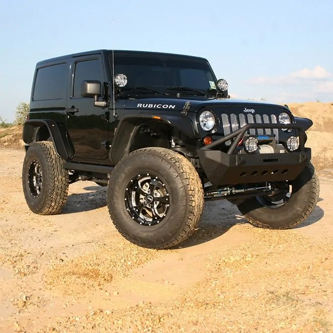 SuperLift 4" Lift Kit with Fox Shocks for 2012-2015 Jeep JK 2 Door side view