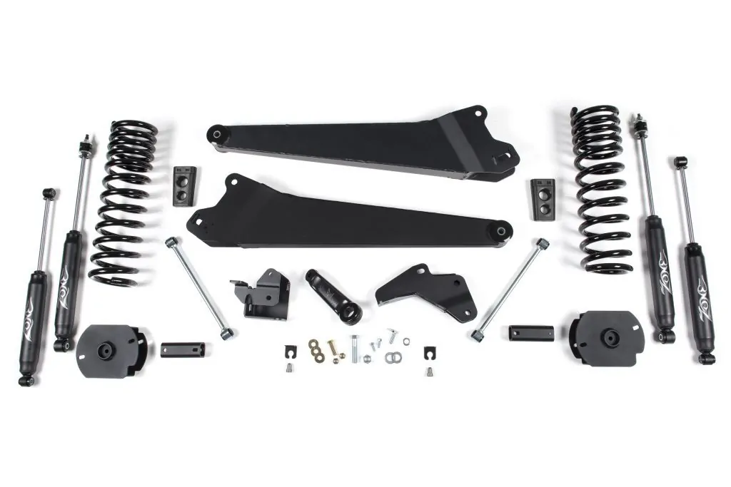 Zone Offroad 4" HD Replacement Radius Arms Lift Kit 2014-2017 Ram 2500 (GAS)