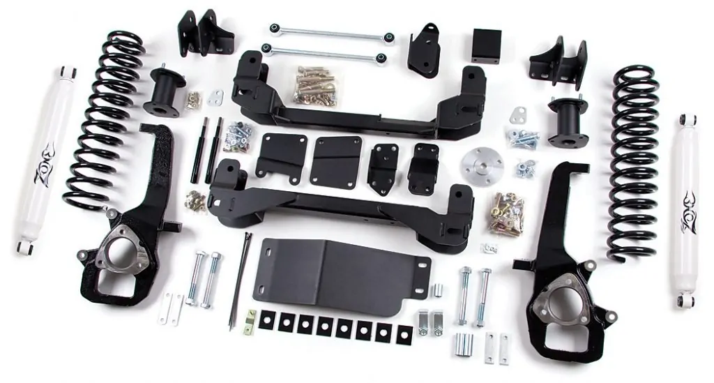 Zone Offroad 4" Upper Strut Mounts Lift Kit 2012 Dodge Ram 1500