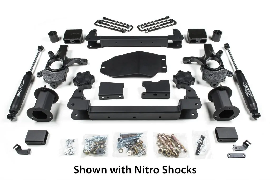 Zone Offroad 6.5" Strut Spacer Lift System Lift Kit 2007-2013 Silverado/Sierra 1500 4WD