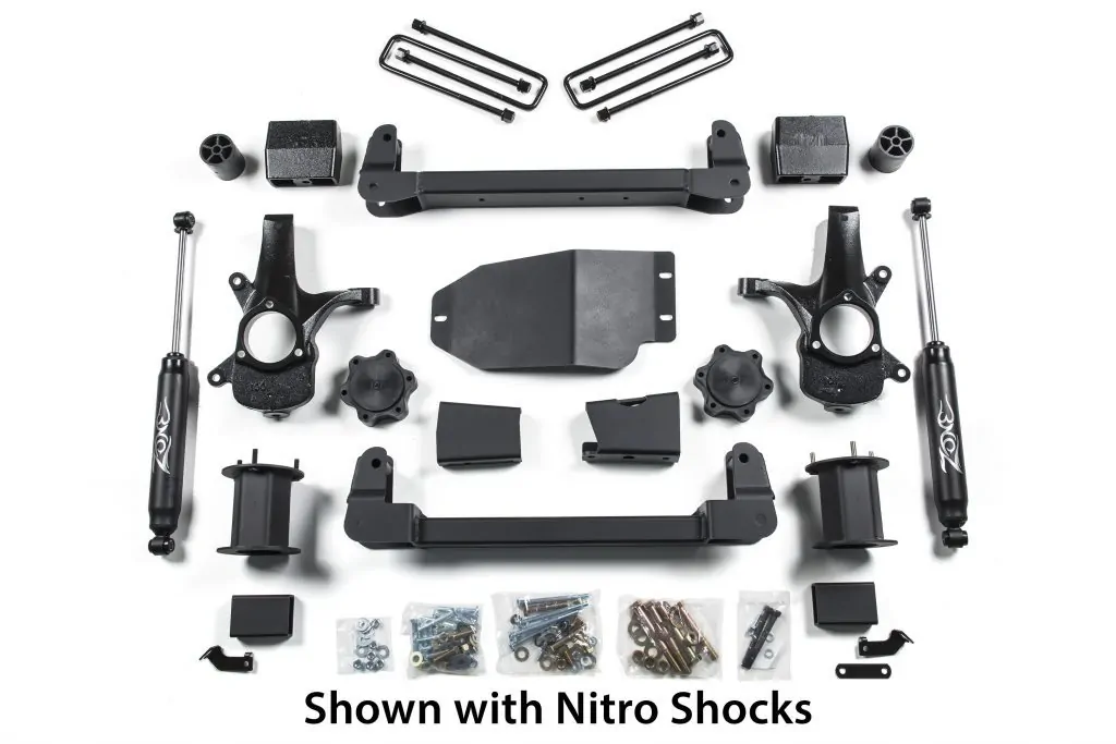 Zone Offroad 6.5" Strut Spacer Lift System Lift Kit 2007-2013 Silverado/Sierra 1500 4WD