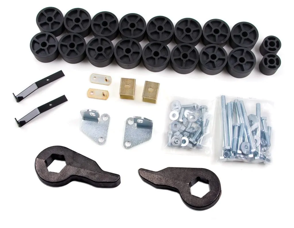 Zone Offroad 3-1/2" Torsion Bar Keys & leveling+body lift kit 1999-2002 Silverado/Sierra 1500