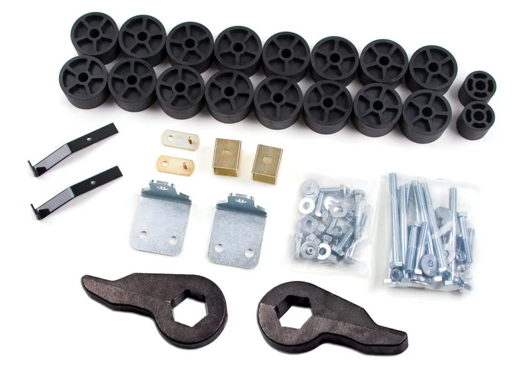 Zone Offroad 3-1/2" Torsion Bar Keys & leveling+body lift kit 2003-2005 Silverado/Sierra 1500