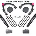 Zone Offroad 3.5" Upper Control Arms Lift Kit 2007-2013 Chevy/GMC 1500 2WD