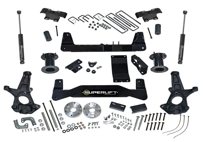 SuperLift 6.5" Lift Kit w/ Superide Rear Shocks for 2014-2016 Chevy/GMC Silverado/Sierra 1500 4WD w/ OE Cast Steel Control Arms