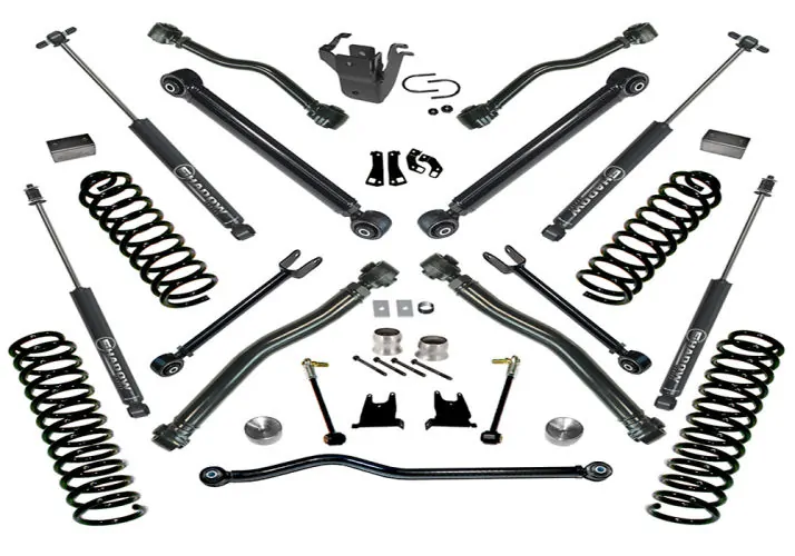 SuperLift 4" Lift Kit For 2007-2018 Jeep Wrangler JK Unlimited - with REFLEX Control Arms and Superide Shocks