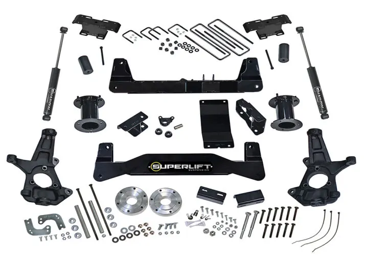 SuperLift 6.5" Lift Kit For 2007-2013 Chevy Silverado and GMC Sierra 1500 4WD - with Superide Rear Shocks