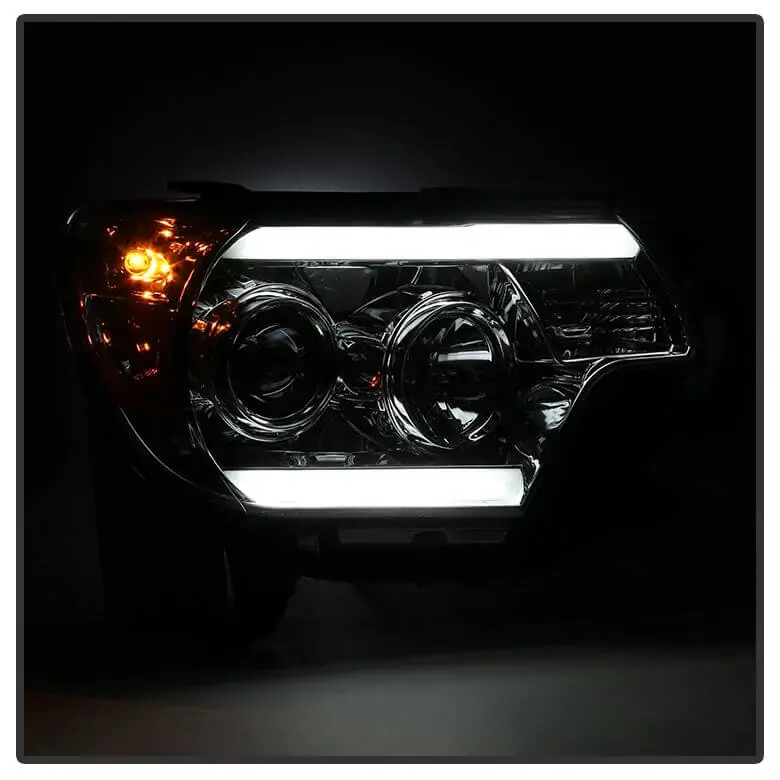 Spyder Auto 5081704 Projector Headlights - Light Bar DRL - Chrome For 2012-2015 Toyota Tacoma