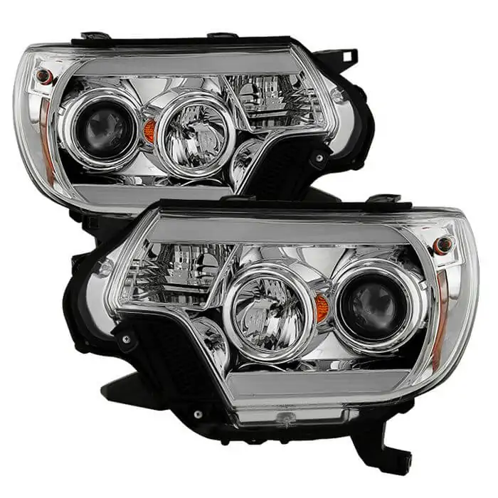 Spyder Auto 5081704 Projector Headlights - Light Bar DRL - Chrome For 2012-2015 Toyota Tacoma