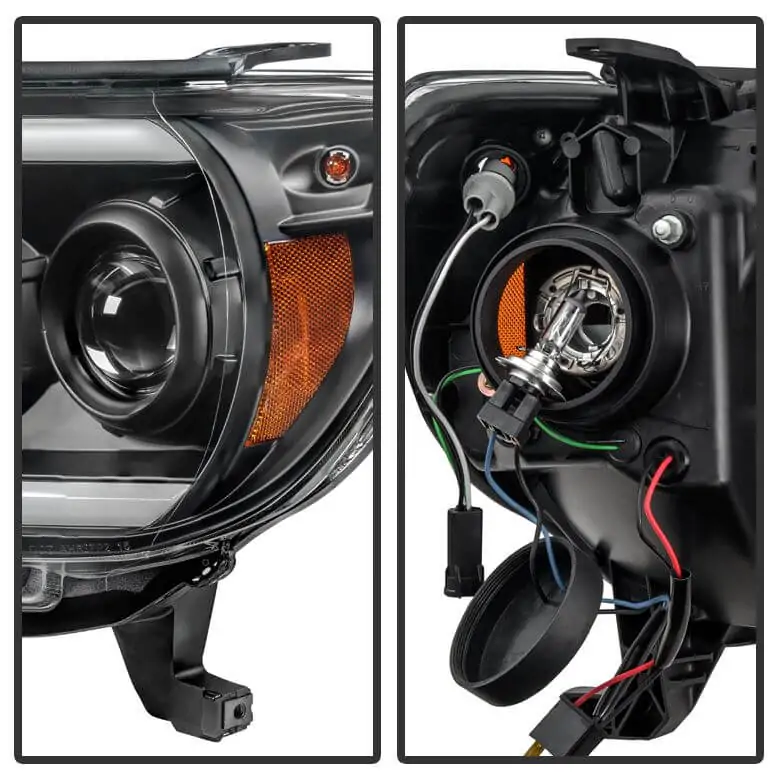 Spyder Auto 5081711 Projector Headlights - Light Bar DRL - Black For 2012-2015 Toyota Tacoma