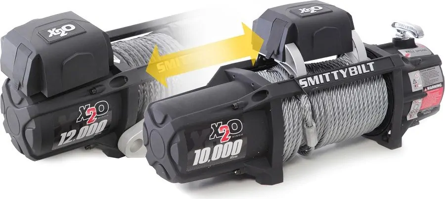 Smittybilt X2O-10K Waterproof Synthetic Rope Wireless Winch Gen2 with Fairlead