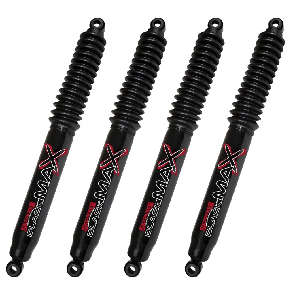 61-93 Dodge Ram 2500 4WD 5-6" Fr 4-7" Rear Lift Skyjacker Black MAX Shocks