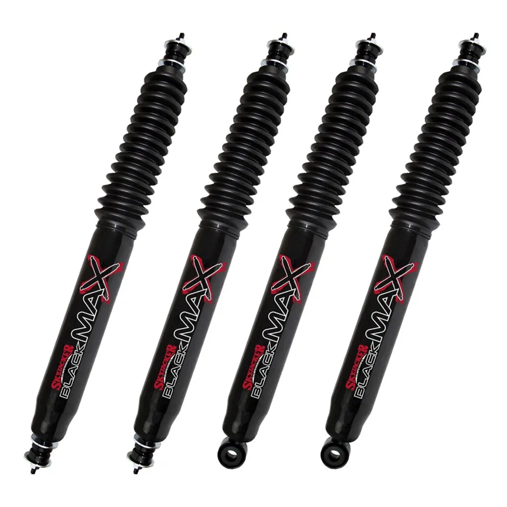 77.5-79 Ford F250 Low Boy 4WD 5-7" Fr 3.5-6" Rear Lift Skyjacker Black MAX Shocks