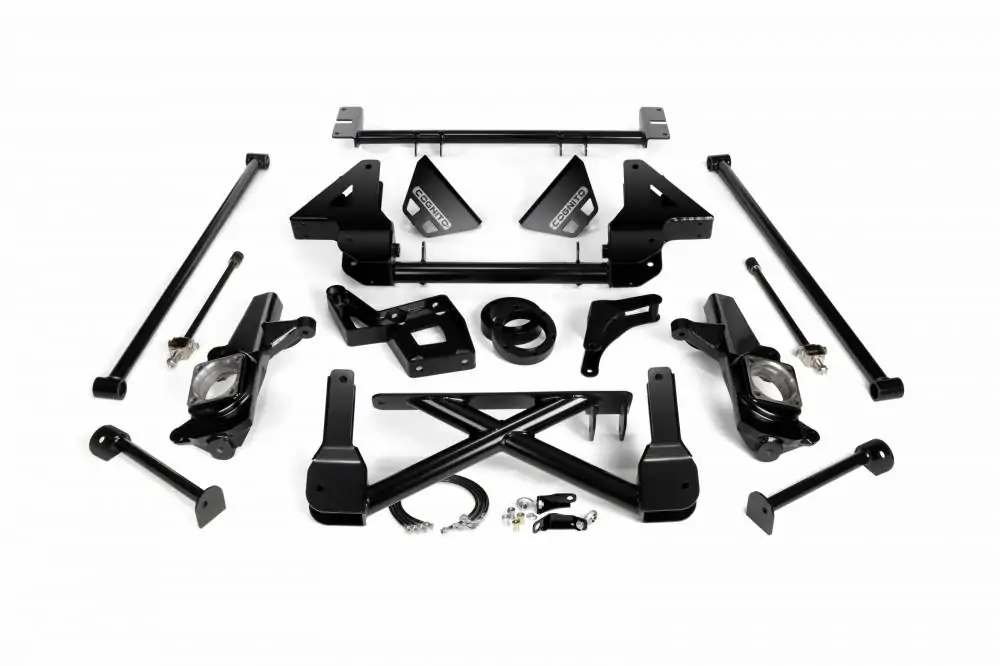 Cognito 10-12 Inch Front Suspension Lift Kit For 01-07 Silverado/Sierra 1500HD-3500HD 4WD 01-13 2500 4WD SUVS Sae Thread OE Brake Lines