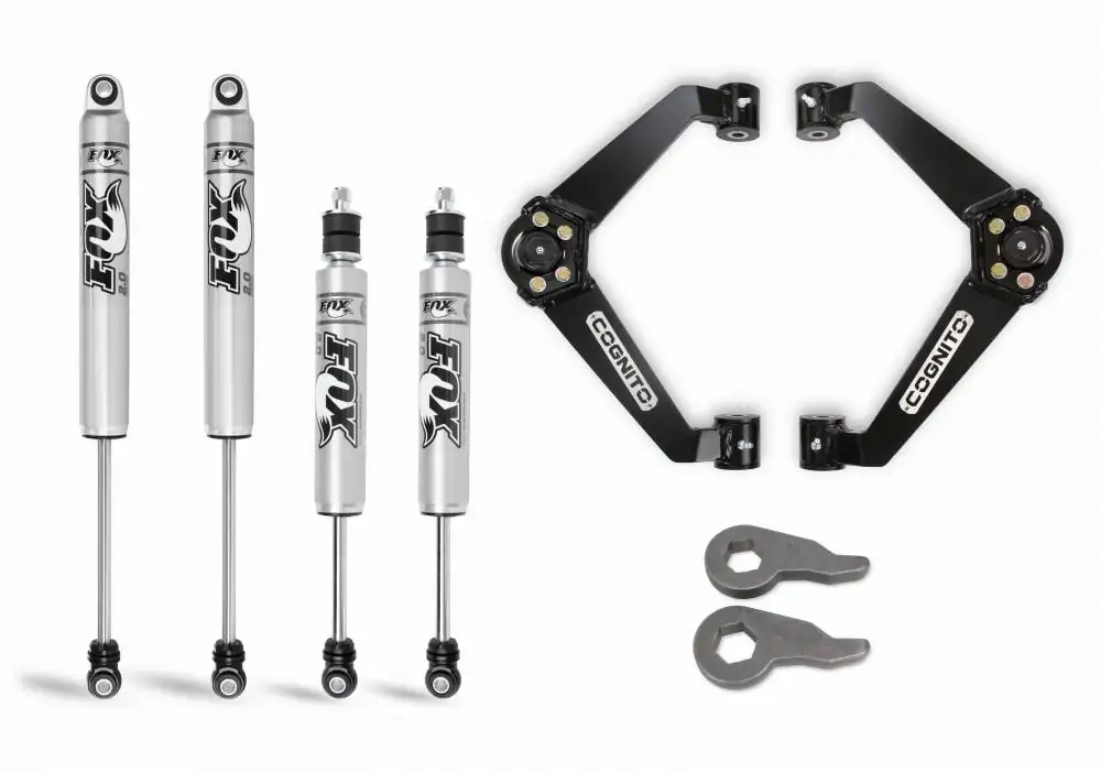 Cognito 3 Inch Performance Leveling Kit With Fox PS 2.0 IFP For 01-10 Silverado/Sierra 1500HD-3500HD 01-13 GM 2500 SUVS 03-09 Hummer H2