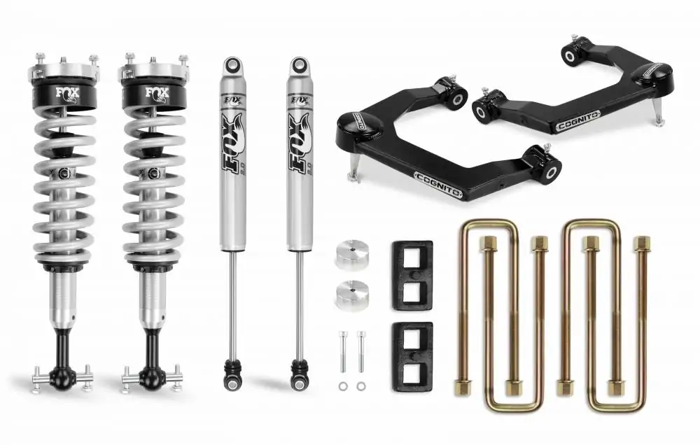 Cognito 3 Inch Performance Uniball Leveling Lift Kit With Fox PS Coilover 2.0 IFP For 19-20 Silverado/Sierra 1500