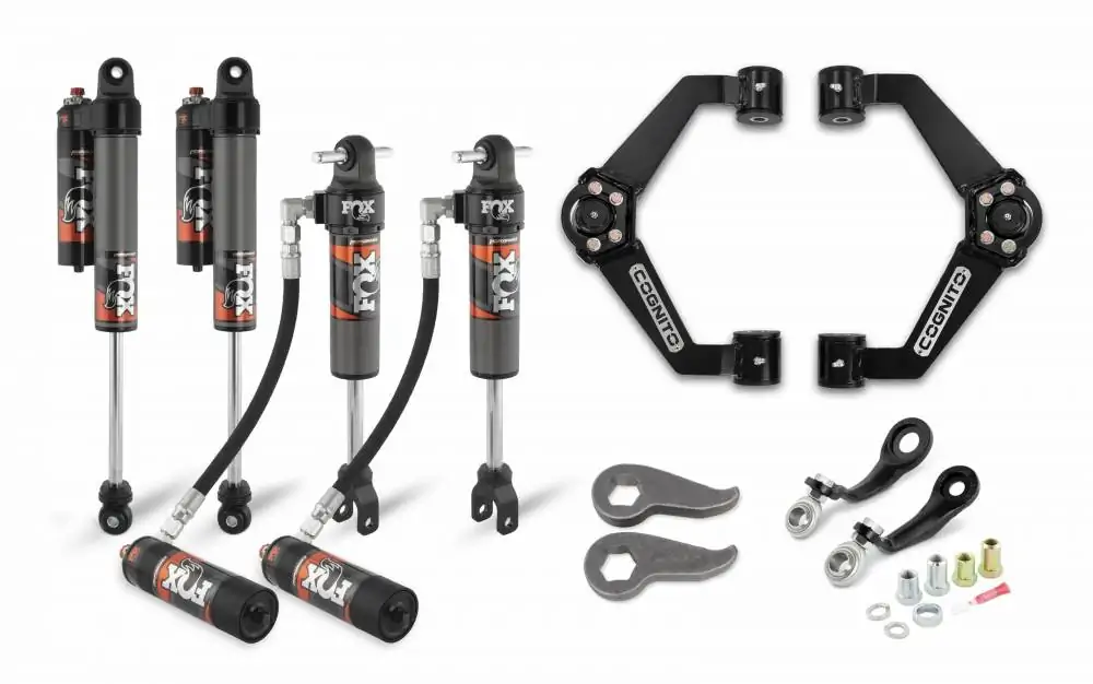 Cognito 3-Inch Elite Leveling Kit with Fox Elite 2.5 Reservoir shocks for 2020 Silverado/Sierra 2500/3500