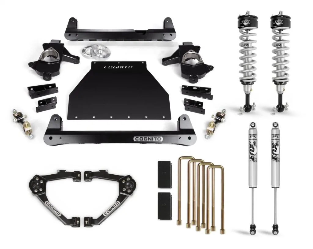 Cognito 4-Inch Performance Lift Kit With Fox PS IFP 2.0 Shocks For 07-18 Silverado/ Sierra 1500 2WD/4WD With OEM Cast Steel Control Arms