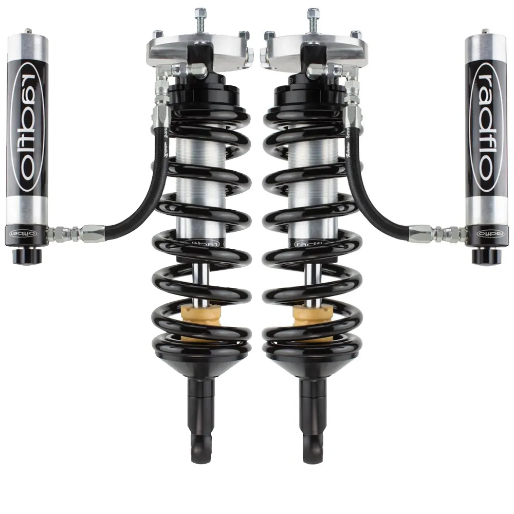 Radflo 2.5 Body 0-2" Front Lift Reservoir with Adjusters Shocks for 2010-2014 Ford F150 Raptor