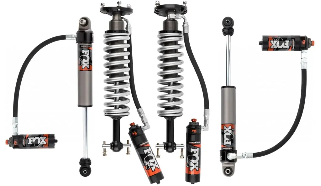 Fox Elite Series 2.5 3.5" Lift Reservoir Coilovers, 0-2" Rear Adjust Shocks For Chevy Silverado 1500 2019-2020