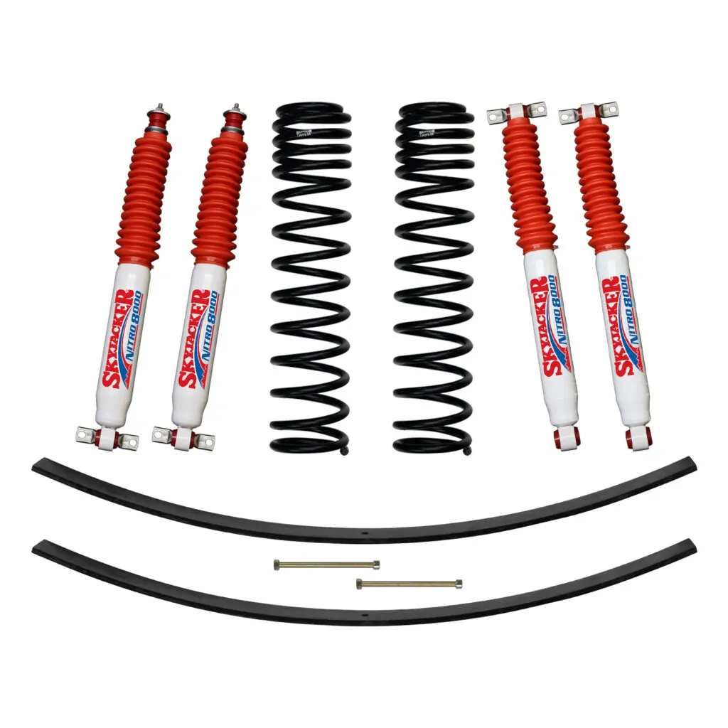 Skyjacker 3" Front Dual Rate Coil Lift Kit w/ Nitro Shocks For 1984-01 Jeep Cherokee XJ