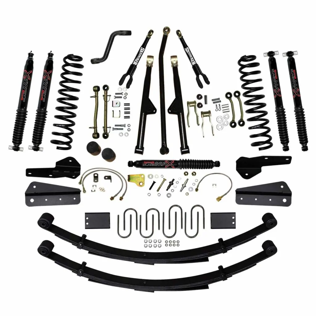 Skyjacker 6" Rock Ready Lift Kit w/ Black Max Shocks For 1984-01 Jeep Cherokee XJ