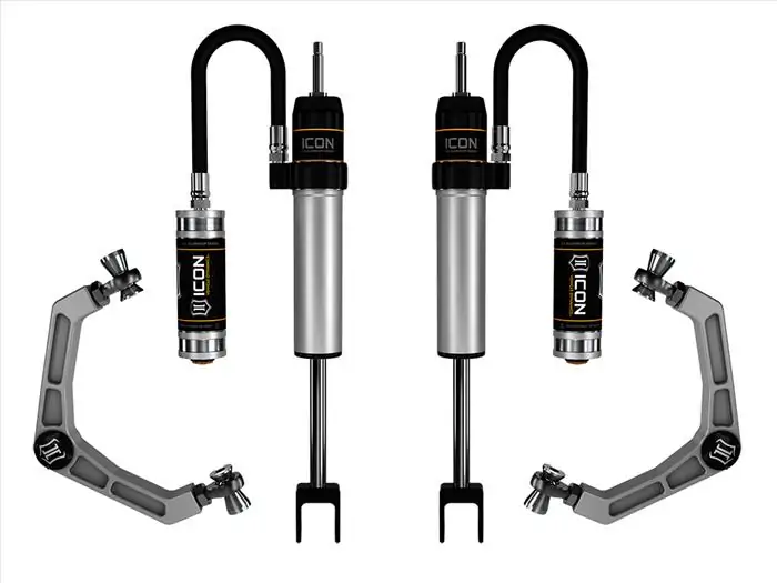 Icon 0-2" Lift RR Front Shocks w/ Billet UCA For 2020-2021 Chevy Silverado 2500HD