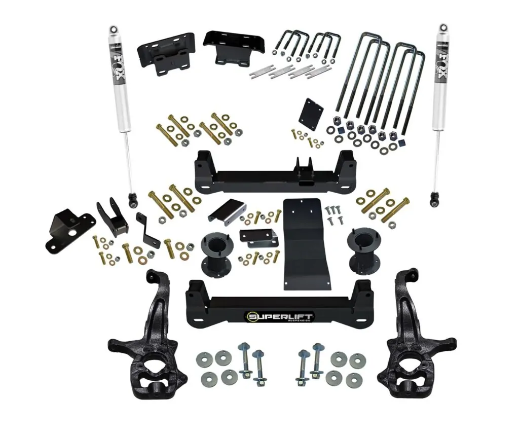 SuperLift 6" Lift Kit 2019-2020 Chevrolet Silverado GMC Sierra 1500 4WD FOX Shocks excl Trailboss/AT4