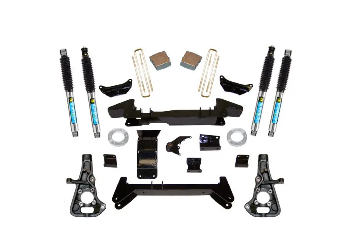 SuperLift 6" Lift Kit 2001-2010 Chevy Silverado GMC Sierra 2500HD/3500 4WD Knuckle Kit Bilstein Shocks