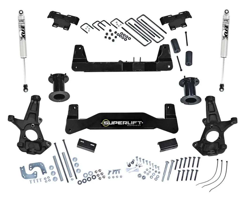 SuperLift 6.5" Lift Kit 2007-2016 Chevy Silverado GMC Sierra 1500 2WD Cast Steel Arms FOX Shocks