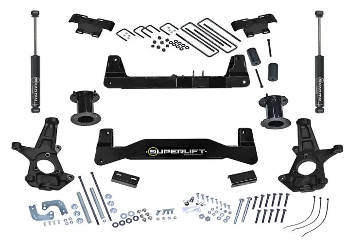 SuperLift 6.5" Lift Kit 2014-2018 Chevy Silverado GMC Sierra 1500 2WD Aluminum/Stamped Steel Arms