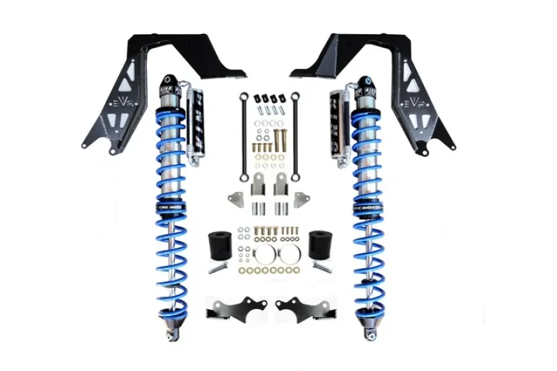 Jeep JL NV2514 Front Bolt-on Coilover Kit 18-Pres Wrangler JL 2/4 Door w/ Comp Adjuster Black EVO Manufacturing