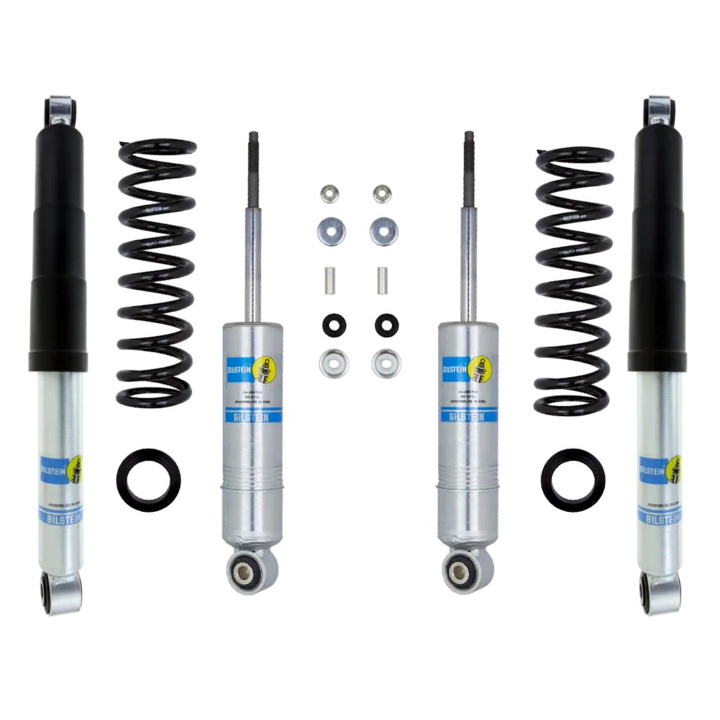 Bilstein B8 6112 0-1.6" Front, 0-1" Rear Lift Shocks, Coils Kit for 2005-2015 Nissan Xterra 4WD